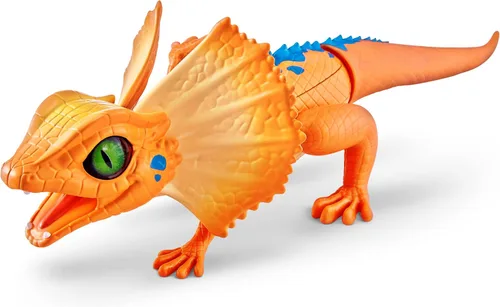 Miniatura 3 de Robo Alive Serie de Lagarto Acechador 2 Azul Verde por ZURU - Juguetes de reptil electrónico interactivo con batería que se mueve (Azul Naranja)