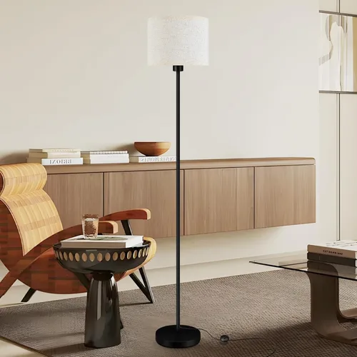 Miniatura 7 de Lámparas de pie para sala de estar, lámpara de pie regulable sin pasos con control remoto, 2700 K-6500 K, colores de temperatura y brillo Beige