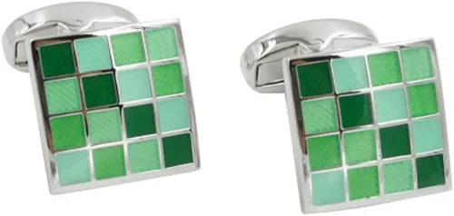 Gemelos verde coral jade Regalo de aniversario de boda 35 Husband Pressie para hombres Gemelos para ceremonia de matrimonio, Acero aleado