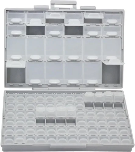 Miniatura 13 de AideTek BOXALL48 48 Tapas Caja Vacía Organizadora SMD SMT Tamaño 6 Pulgadas 9 Pulgadas Montaje en Superficie