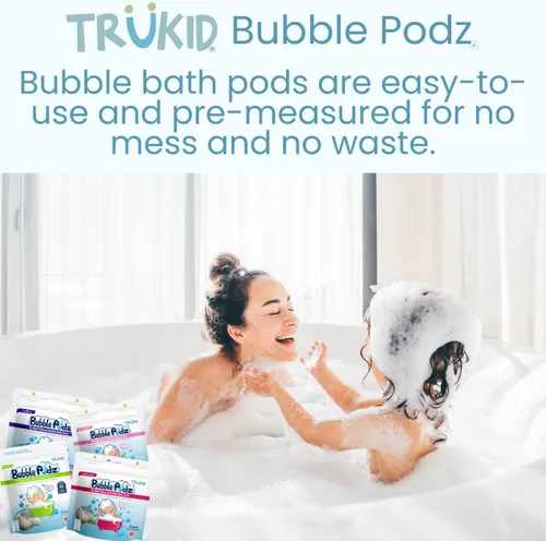 Miniatura 7 de TruKid Bubble Podz - Paquete de baño de burbujas para bebés y niños, bomba de baño refrescante suave para piel sensible, pH balance 7