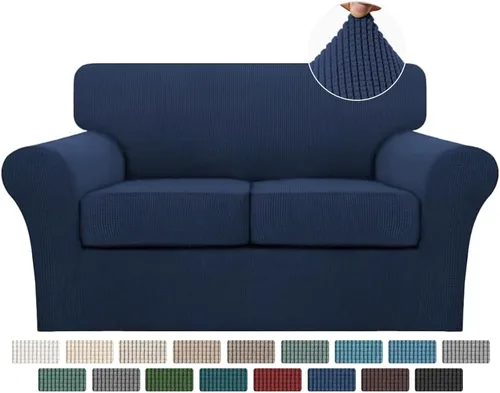 Miniatura 98 de Turquoize 2 fundas para sillas de sala de estar, funda de sofá con fundas de cojín individuales, funda de muebles para sillas (silla, beige biscotti)