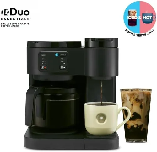 Miniatura 2 de KeuriigK K Duo Essentials, Cafetera y jarra de una sola porción en cápsulas K Cup, varios tamaños (8, 10 o 12 onzas), jarra de vidrio de 12 tazas