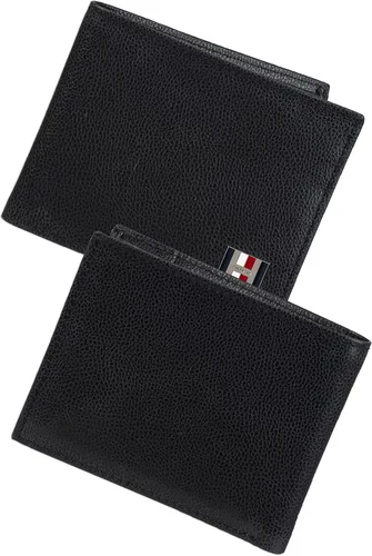 Miniatura 5 de Tommy Hilfiger billetera de piel para hombre, delgada y plegable, con 6bolsillos para tarjetas de crédito y ventana extraíble para identificación