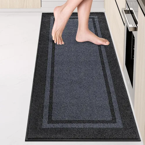 Miniatura 12 de anllugs Alfombras de cocina de 24 x 36 pulgadas, antideslizantes, lavables a máquina, tapetes absorbentes y cómodos para cocina, fregadero, Beige