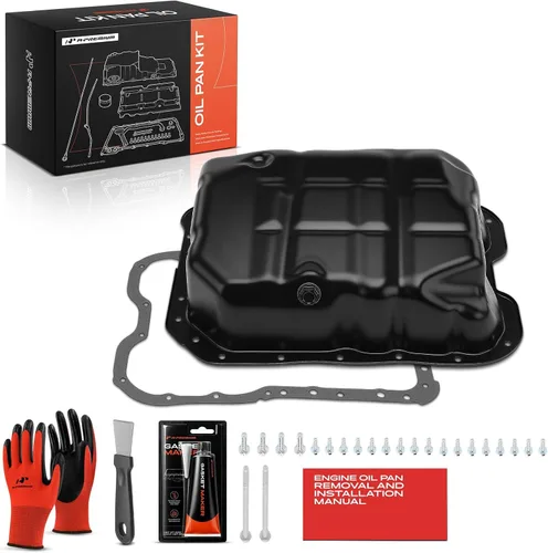 A-Premium Cárter de aceite de motor de 2.0L 2.4L con enchufe, junta y pernos, compatible con Hyundai Sonata 2006-2019, Santa Fe Sport 2013-2018,
