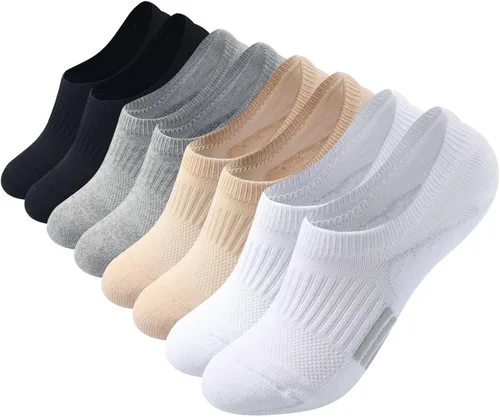Calcetines invisibles para mujer, acolchados, de corte bajo, atléticos, ocultos, para tenis, tobillos, calcetines invisibles para correr, 46 pares