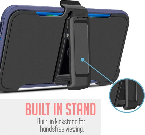 Miniatura 7 de Funda para Samsung Galaxy S22, funda protectora de cuerpo completo con clip de cinturón resistente con protector de pantalla integrado, protección a
