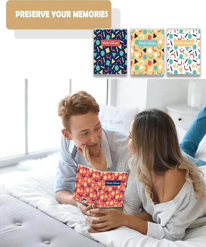 Miniatura 7 de Álbum de fotos pequeño de 4 x 6 para fotos, juego de 4, capacidad para 36 fotos cada una, capacidad de 144, 4 patrones, fundas flexibles extraíbles