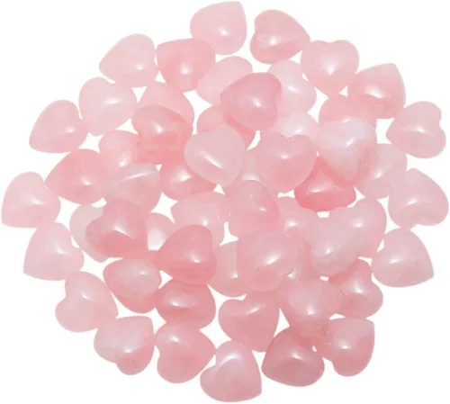 Miniatura 4 de Rockcloud Cristal curativo de cuarzo rosa de 0.5 pulgadas, piedra de preocupación tallada para chakras, reiki, equilibrio (paquete de 10)