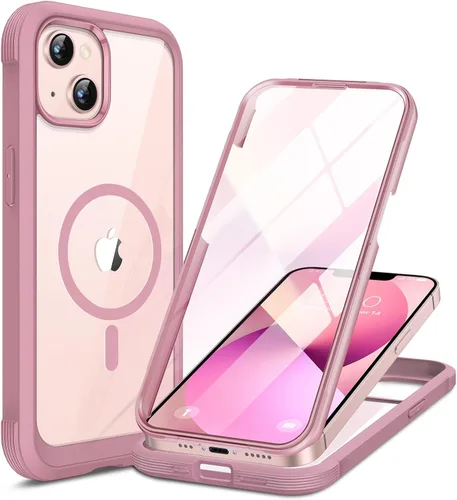 Miniatura 237 de Miracase Funda para iPhone 13 de 6.1 pulgadas, [sin burbujas] funda de teléfono de cuerpo completo con pantalla de vidrio completa integrada, sin