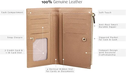Miniatura 12 de Grande -2804 Cartera para mujer, Naranja, Minimalista
