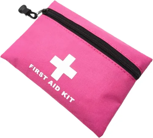 Miniatura 3 de Bolsa roja de primeros auxilios de emergencia, pequeña bolsa vacía de rescate de viaje para almacenamiento de primeros auxilios, bolsillo para rosa