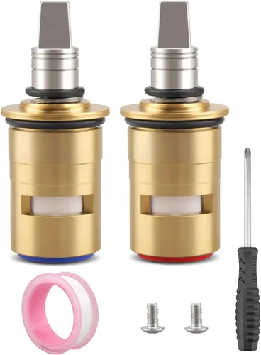 Kit de cartucho de grifo de cerámica de 1/4 vueltas para agua fría y caliente Reemplazar 1-099XKJKABNF 1-100XKJKABNF Construcción duradera de latón