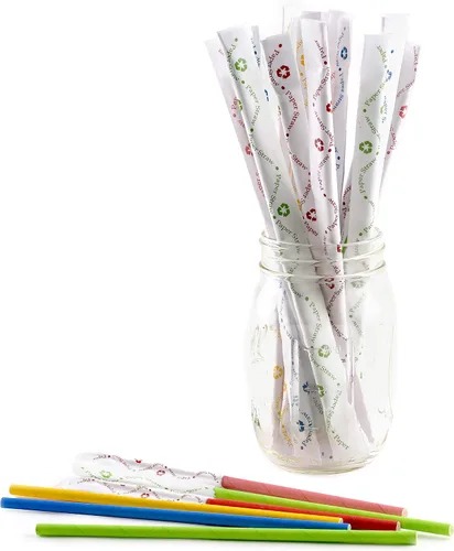 Miniatura 2 de Norpro Pajitas de papel, envueltas individualmente (paquete de 100), 100% biodegradables, varios