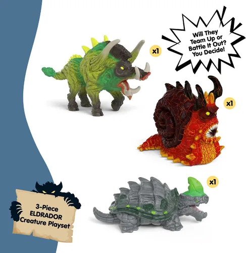 Miniatura 6 de Schleich Eldrador - Paquete de 3 piezas de criaturas pequeñas - Juguetes para niños mayores de 7 años 77764