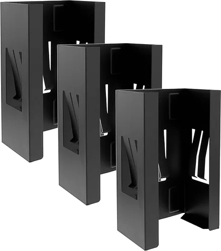 TCP Global Soporte para guantes para montaje en pared (paquete de 3), dispensador de guantes, soporte de caja de pañuelos para montaje en pared,