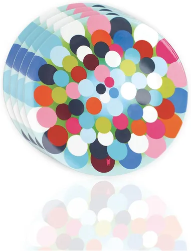 Miniatura 7 de French Bull Juego de 4 platos – Juego de 4 platos de ensalada de melamina de 9 pulgadas – Vajilla de melamina para interiores y exteriores – Foli