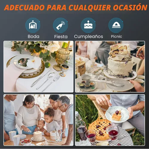 Miniatura 6 de Dipoo 6.8" Cucharas de plástico transparente resistentes con resistencia al calor y libres de BPA, cubiertos de plástico sólidos y duraderos