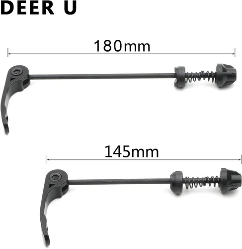 Miniatura 3 de DEER U Road Mountain Bicycle MTB Wheel Hub Front and Rear Skewers Quick Release Clip Bolt Lever Axle QR 145/180 mm, a Pair