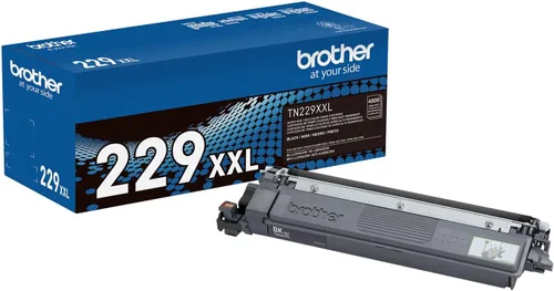 Cartucho de tóner Brother genuino TN229XXLBK negro de súper alto rendimiento - Imprime hasta 4,500 páginas (1), compatible con impresoras