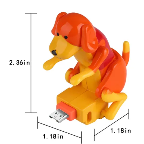 Miniatura 7 de Funny Dog - Cable de carga USB de 4 pies para Android (cable Android, naranja)