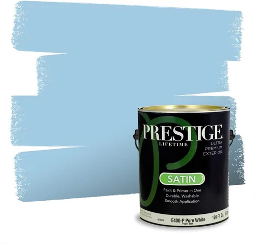 Miniatura 720 de Pintura Exterior + imprimación PRESTIGE, todo-en-uno, 1 galón, acabado mate, color comparable al Valspar* Royal Gray* VS151-Gris real