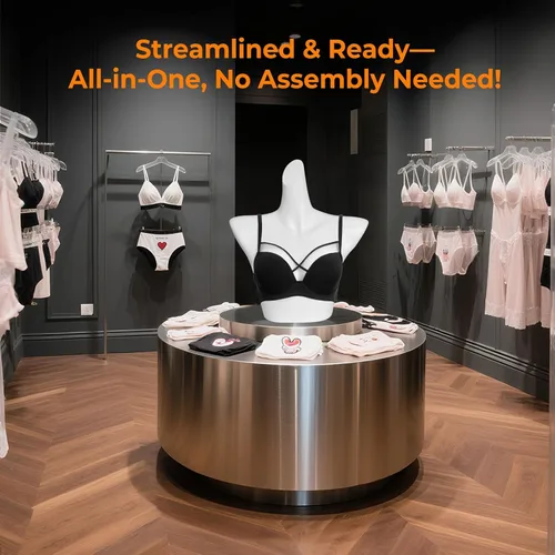 Miniatura 5 de Torso femenino del maniquí del pecho, maniquí de la ropa interior para la exhibición del contador y escaparate de la ropa interior femenina