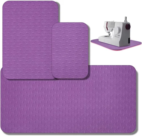Miniatura 14 de Drydiet 3 Piezas Tapetes Silenciadores para Máquina de Coser Tapete de Pedal Almohadilla para Máquina de Coser Goma Antideslizante que se Mantiene