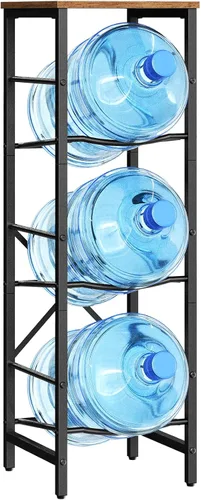Miniatura 11 de HOOBRO Estante para jarra de agua, soporte para botella de agua, estante para jarra de agua de 5 galones, estante de almacenamiento de enfriador