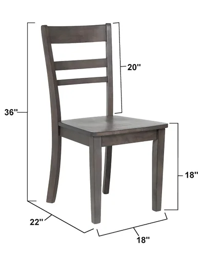 Miniatura 3 de Sunset Trading Shades of Gray - Sillas de comedor, gris desgastado