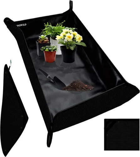 Miniatura 27 de Tapete grande de trasplante de plantas, tapete grueso impermeable para macetas, tapete de jardinería para suculentas, tapete portátil