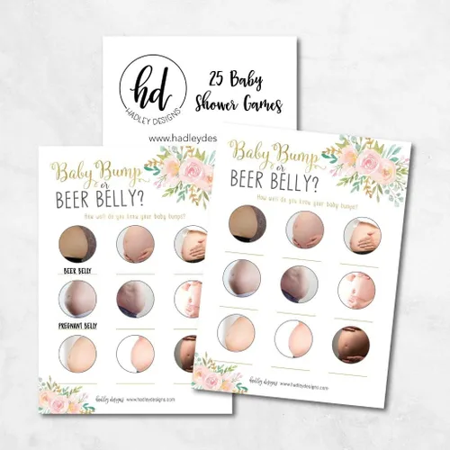 Miniatura 2 de Hadley Designs Juegos de baby shower para 20 invitados – Animales del bosque que conocen a mamá mejores juegos de baby shower para niñas, bromas