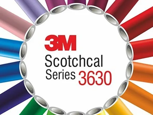 Miniatura 3 de 3M Scotchcal 3630 - Lámina gráfica translúcida en negro de 22-2 pies x 5 pies, vinilo grueso con acabado mate, rollo adhesivo permanente