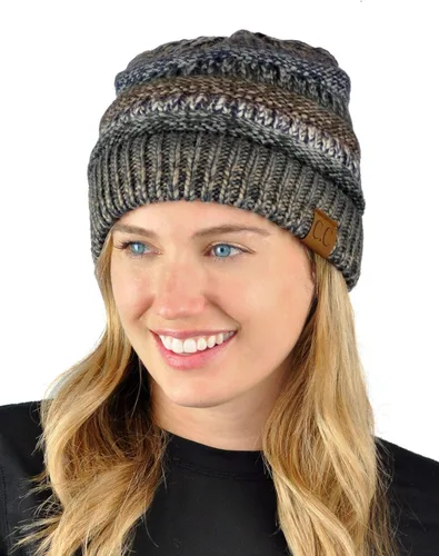 Miniatura 475 de C.C Trendy Warm Chunky Soft Stretch Cable Knit Beanie