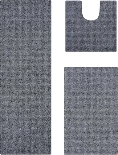 Miniatura 75 de Better Trends Micro Collection - Tapetes de baño, alfombra suave, alfombra de felpa absorbente, alfombra de baño 100% poliéster para suelo de baño