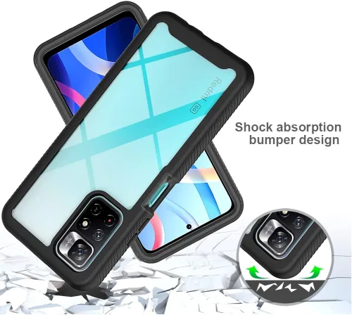Miniatura 4 de Funda para Xiaomi Redmi Note 11 5G 21091116AC, funda protectora anticaída y absorción de golpes para Xiaomi Redmi Note 11T 5G 21091116AI/Poco M4 Pro