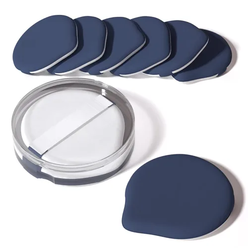 Miniatura 10 de MOHOPE 8 piezas de esponjas de maquillaje con almohadilla de aire para base con caja portátil Esponja de mezcla sin látex para líquido, crema