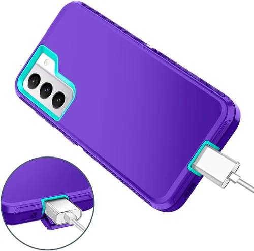 Miniatura 5 de I-HONVA Funda para Galaxy S21 5G a prueba de golpes, a prueba de polvo y caídas, 3 capas de protección de cuerpo completo