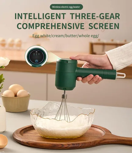 Miniatura 2 de Mezclador de mano eléctrico, pequeño mezclador de mano para el hogar, batidor de huevos de cocina adecuado para mezclar crema, pastel y mantequilla
