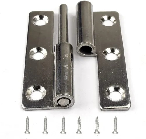 Miniatura 6 de 4 bisagras pequeñas de acero de 2 pulgadas de largo, bisagras de puerta elevables, tapa para diestros, bisagra de bandera de acero inoxidable