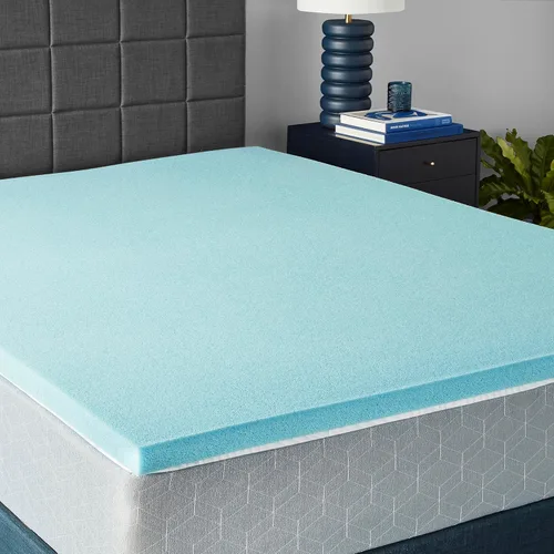 Miniatura 10 de Amazon Basics Cubrecolchón de espuma viscoelástica con gel refrescante, certificado CertiPUR-US, 3 pulgadas, Queen, color azul