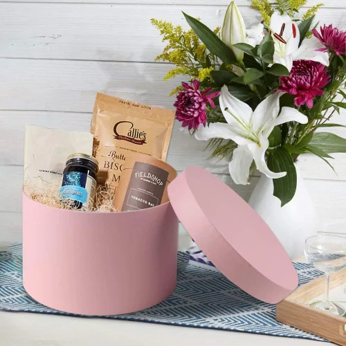 Miniatura 4 de Cajas de regalo redondas con tapas, juego de 4 cajas de regalo rosadas, cajas de regalo de varios tamaños, cajas de regalo para regalos de Color #18