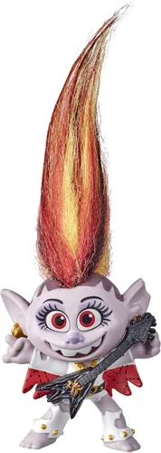 DreamWorks Trolls World Tour Grand Finale Barb, muñeca coleccionable con accesorio de guitarra, figura de juguete inspirada en la película, niños de