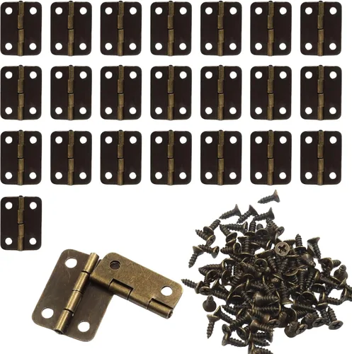 Miniatura 8 de Murtenze Paquete de 12 Bisagras de Puerta de 2.5 Pulgadas, Bisagras de Armario, Bisagras de Bronce Rojo, Bisagras de Cojinete de Bola, Bisagras