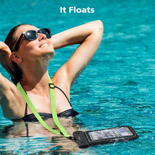 Miniatura 2 de Funda impermeable flotante para teléfono, bolsa impermeable con cordón para teléfono celular para iPhone, Samsung Galaxy, Pixel, bolsa seca
