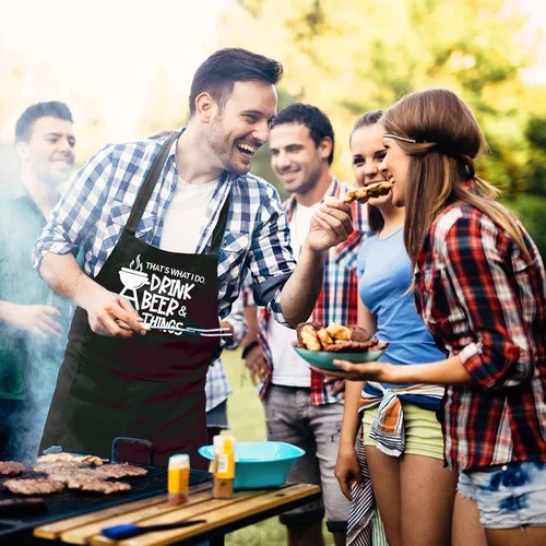 Miniatura 7 de Delantal divertido para hombres BBQ Grill Cooking Delantal