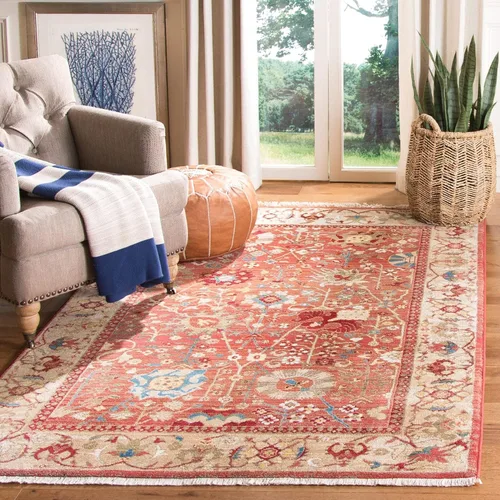 Miniatura 29 de SAFAVIEH Kashan Collection - Alfombra de área de 2 x 3 pies, color beige y gris pardo, diseño oriental tradicional, no desprende pelusa y de fácil
