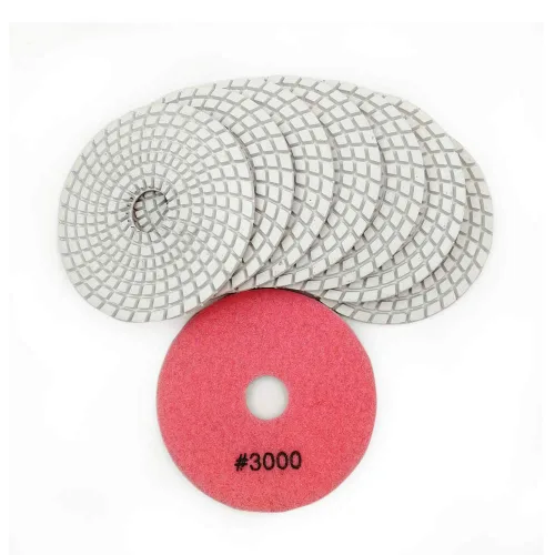Miniatura 15 de SHDIATOOL Juego de 8 almohadillas de pulido húmedo de diamante de 4 pulgadas/3.937 in de diámetro, más un respaldo de goma de 5/8 pulgadas -11