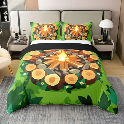 Miniatura 14 de Erosebridal American Flag 100% Cotton Bedding Set Twin Army Green Camo Duvet Cover Bear Claw Hunting Theme Comforter Cover Camoflage Camping